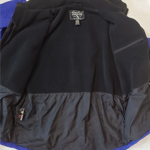 Eddie Bauer Rain Wind Polartec Coat Blue Women's Size Med Zip Snap Hood - Picture 8 of 11